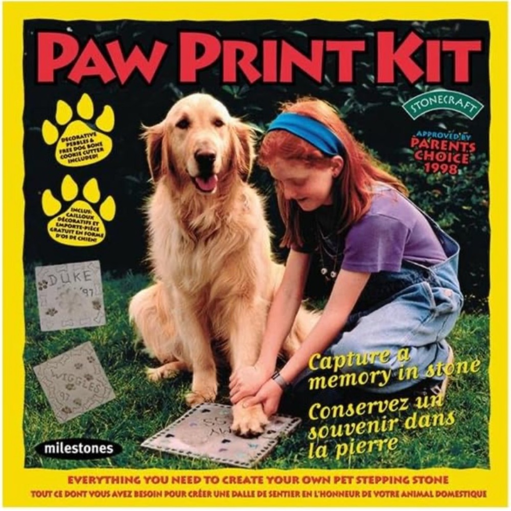 Milestones NIB Sealed 8” Stepping Stone Paw Print Kit Capture a Memory in Stone